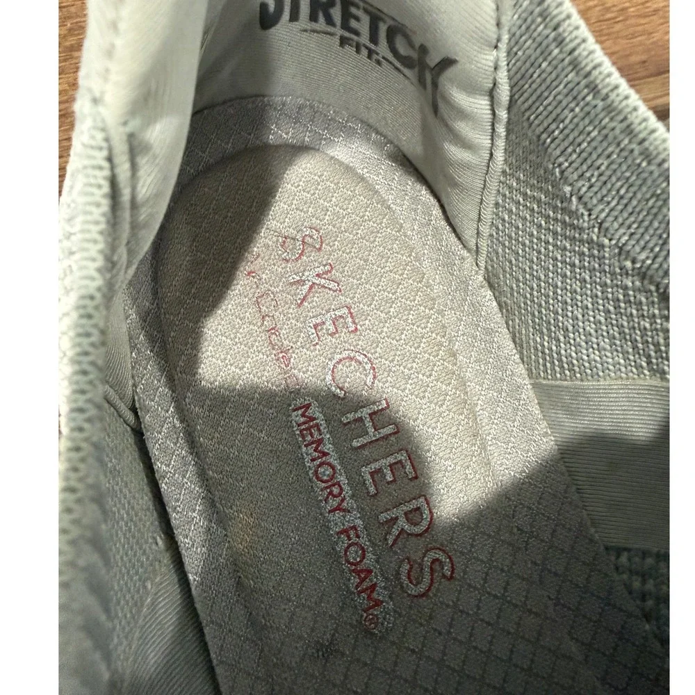 Skechers Street Uno Stretch Fit Grey Knit Sneakers 177102 Womens 7.5‎